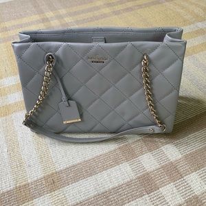Kate Spade New York Gray Quilted Leather Purse